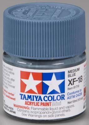 Peinture acrylique Tamiya XF18 Bleu moyen (81718) 10 ml – image 2
