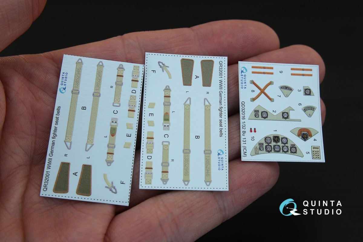 Quinta Studio QD32016 Bu 131 3D-Printed &amp;amp; coloured Interior on decal paper (for ICM kit) 1/32 – imagen 3