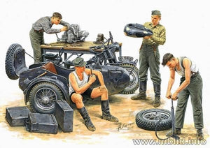 Master Box 3560 Équipe de réparation de motos allemandes (1/35) – image 2