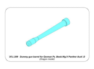 Aber 35L-209 Dummy gun barrel for German Pz. Beob.Wg.V Panther Ausf. D 1/35 – imagen 4