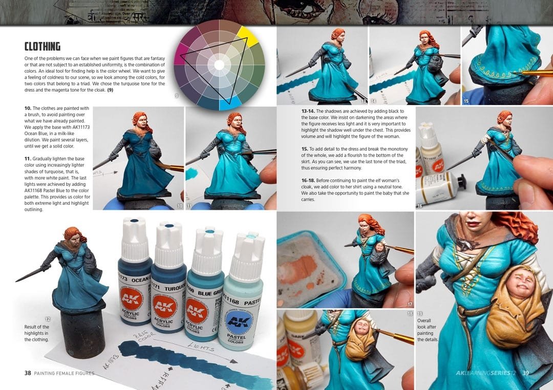 AK Interactive AK520 Apprentissage 12 Peinture de figures féminines Anglais – image 4