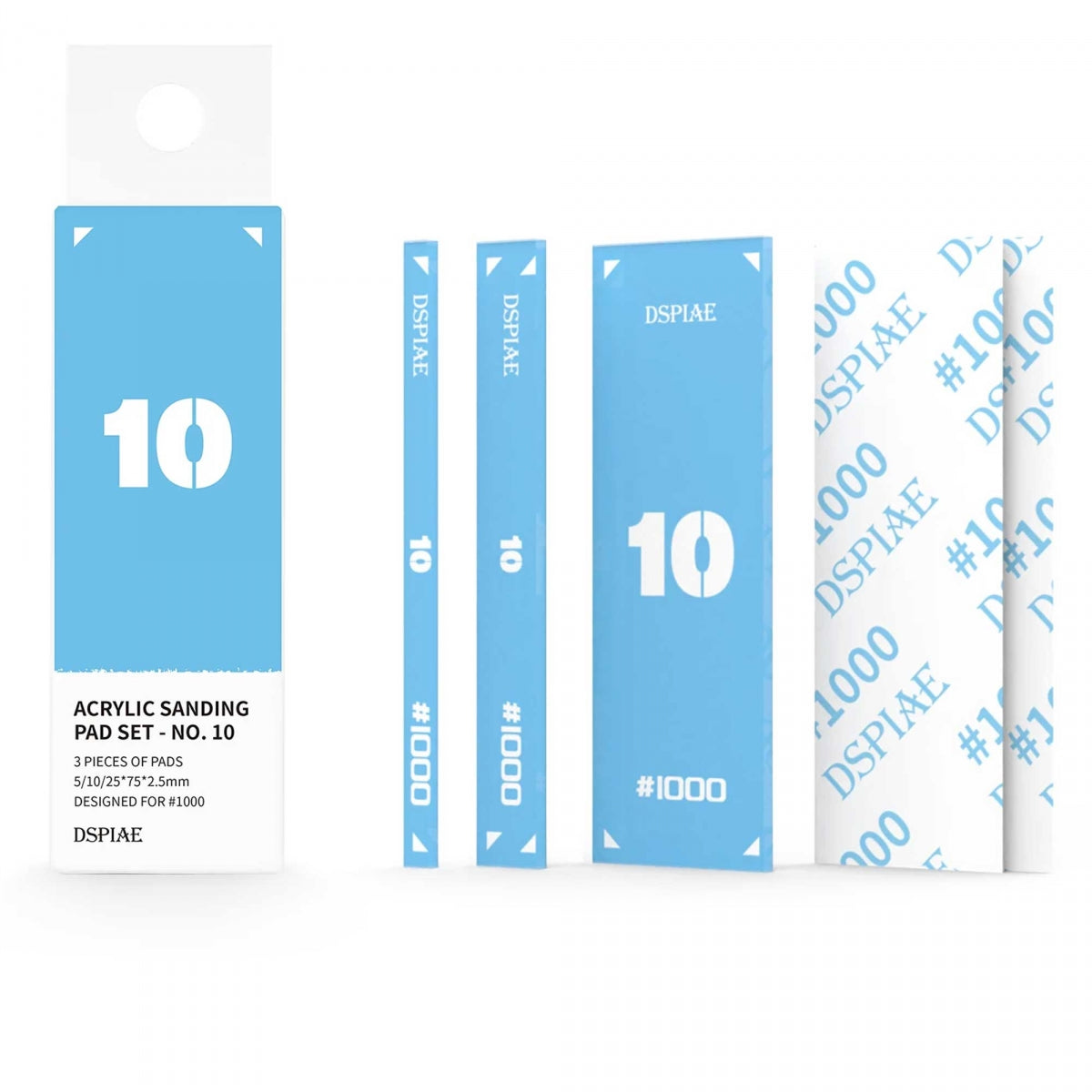 DSPIAE PT-SP10 Acrylic Sanding #1000 Pad Set 3 pcs / Zestaw akrylowych płytek szlifierskich #1000 3 szt