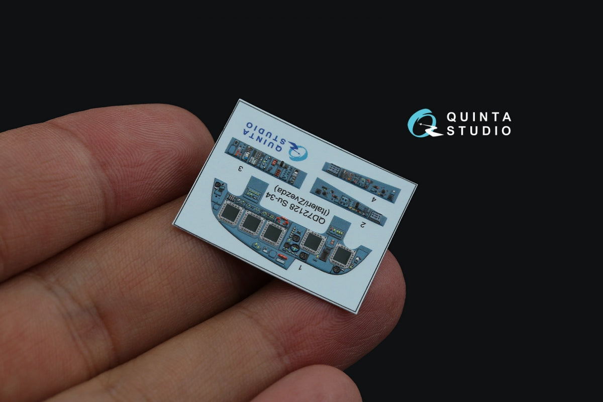 Quinta Studio QD72128 Su-34 3D-Printed coloured Interior on decal paper (Zvezda / Italeri) 1/72 – Bild 6