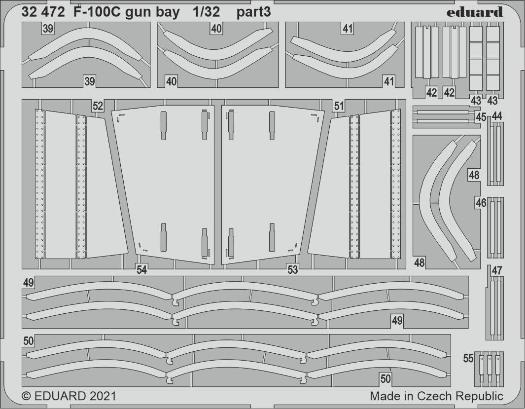 Eduard 32472 F-100C gun bay TRUMPETER 1/32 – imagen 3