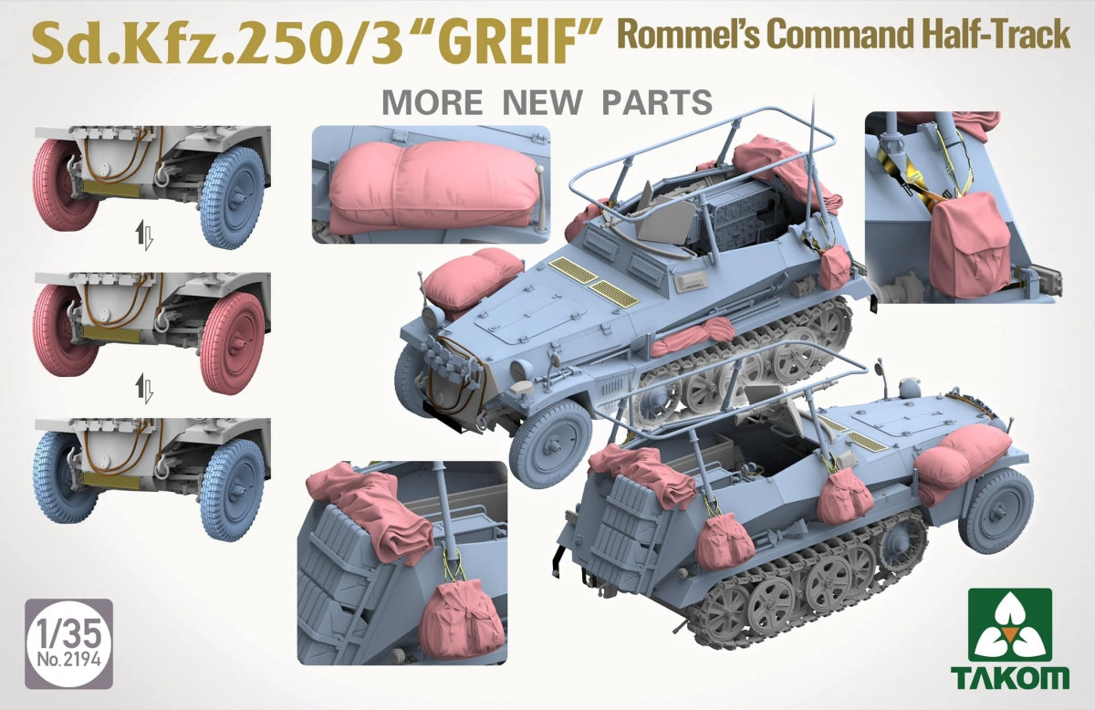Takom 2194 Sd.Kfz 250/3 Greif Rommel Command Half-Track 1/35 – Bild 7