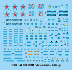 Trumpeter 01676 MIG-29SMT Fulcrum (Izdeliye 9.19) 1/72 – imagen 4