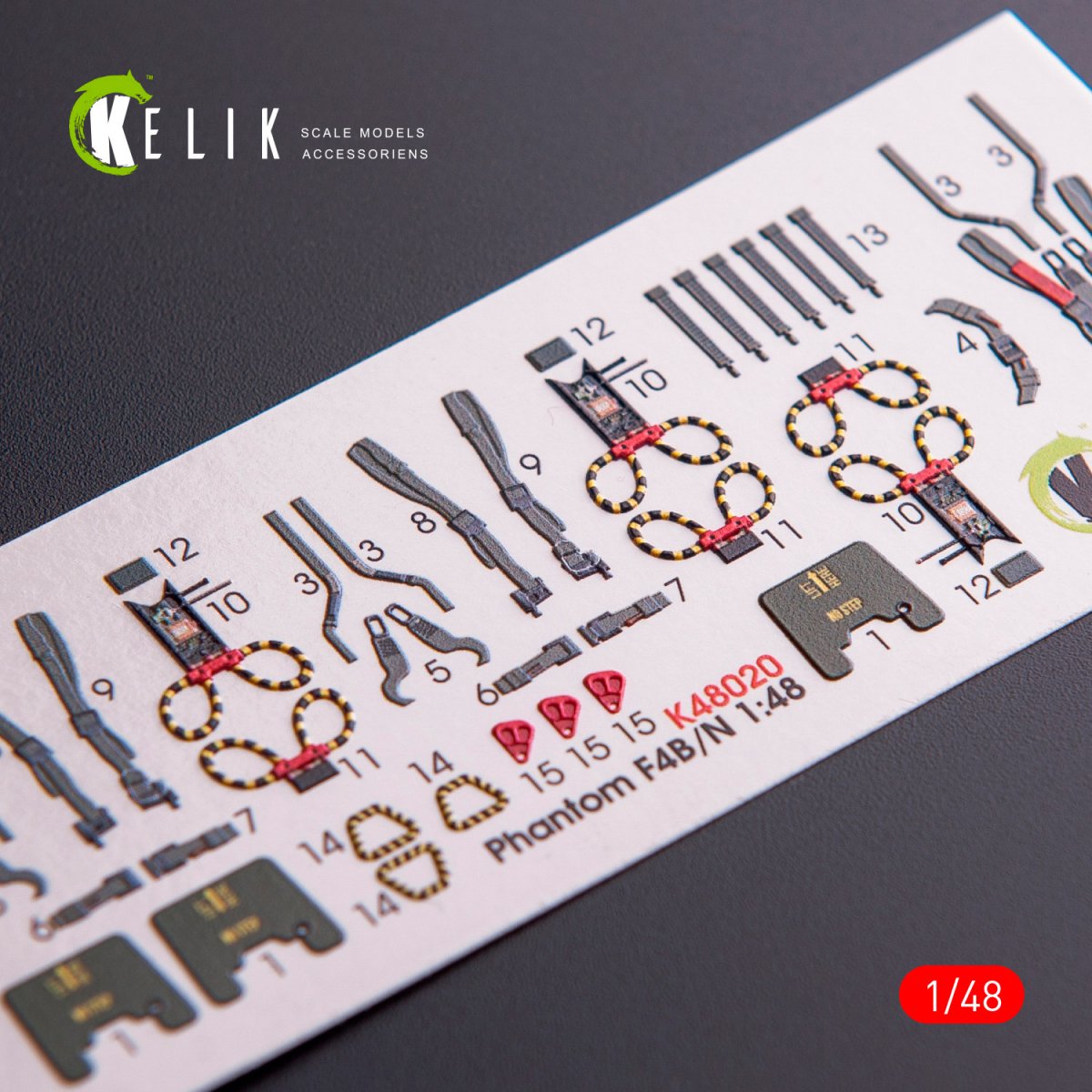 KELIK K48020 F-4B/N INTERIOR 3D DECALS FOR ACADEMY KIT 1/48 – immagine 3