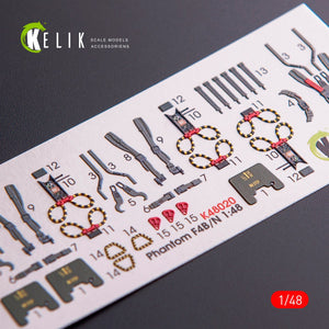 KELIK K48020 F-4B/N INTERIOR 3D DECALS FOR ACADEMY KIT 1/48 – immagine 3
