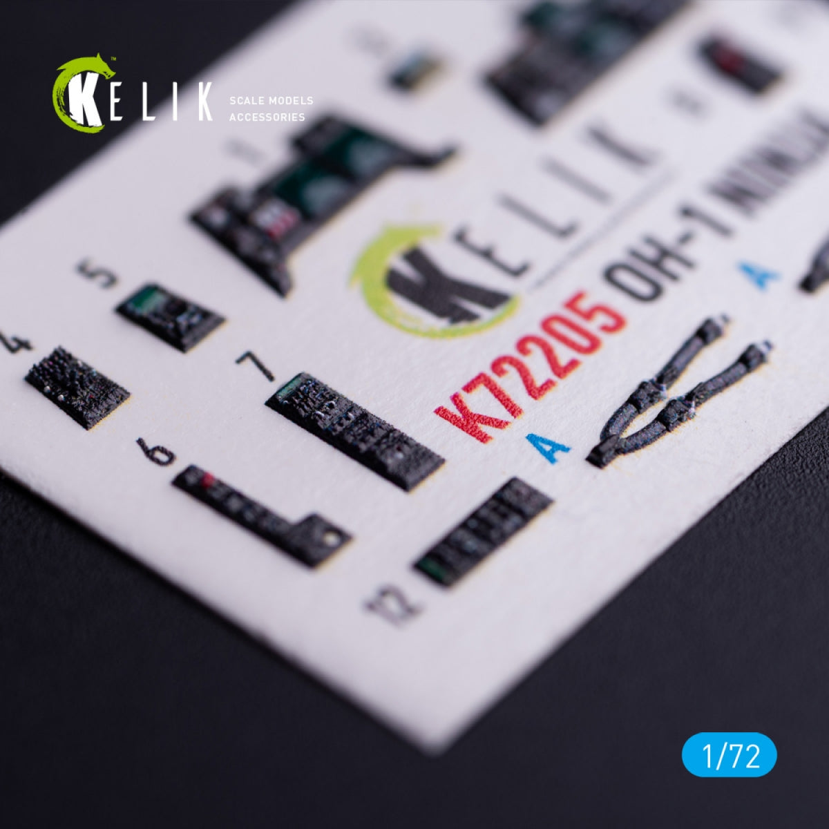 Kelik K72205 OH-1 NINJA - interior 3D decals for Aoshima kit 1/72