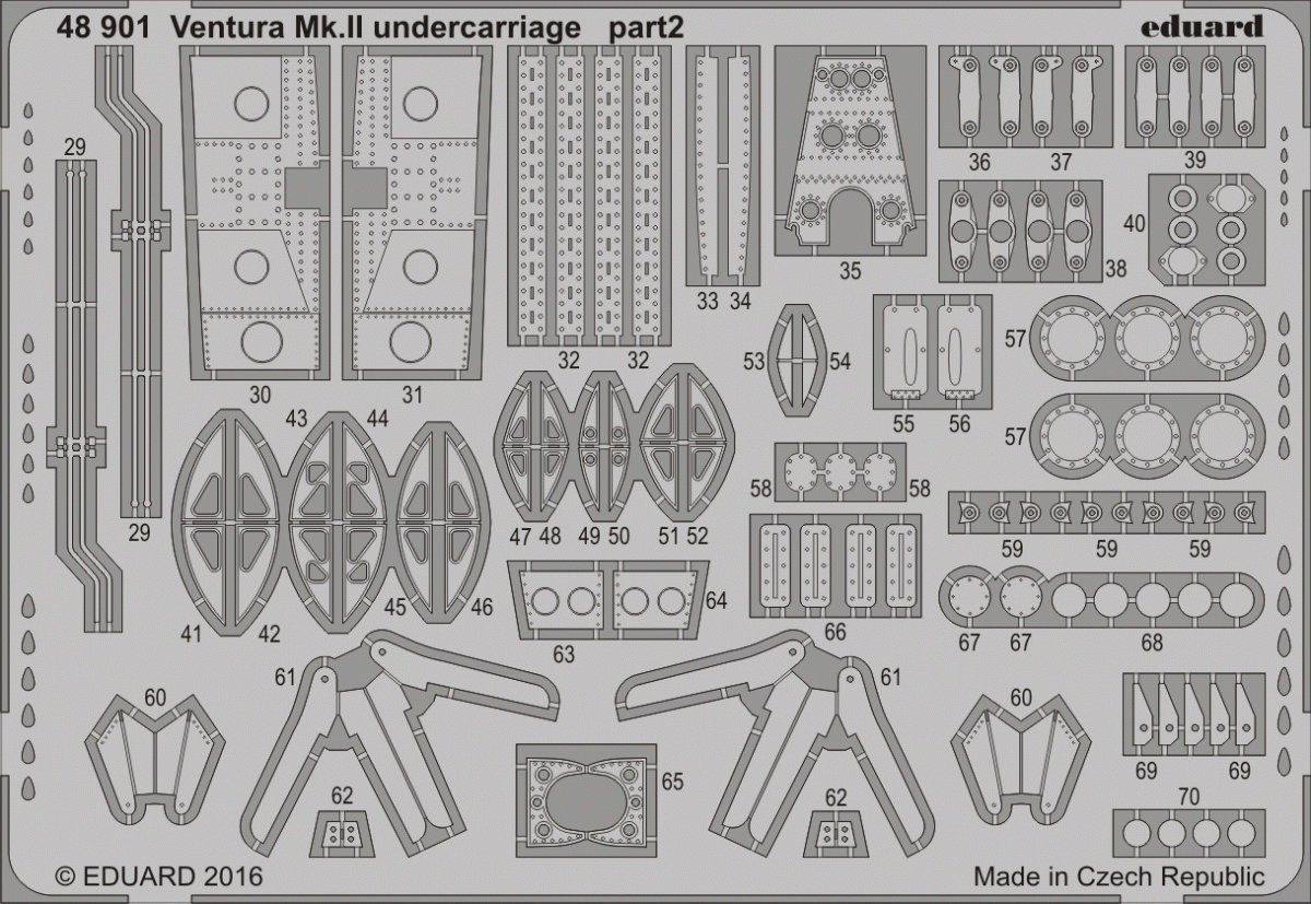 Eduard 48901 Ventura Mk. II undercarriage REVELL 1/48 – imagen 2