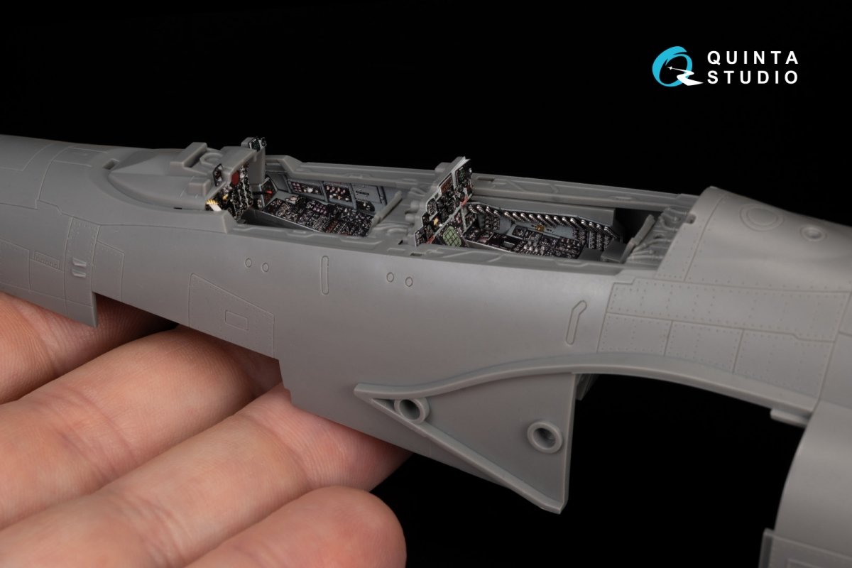 Quinta Studio QD48387 F-4E early with slatted wing 3D-Printed &amp;amp; coloured Interior on decal paper (Meng) 1/48 – Bild 13