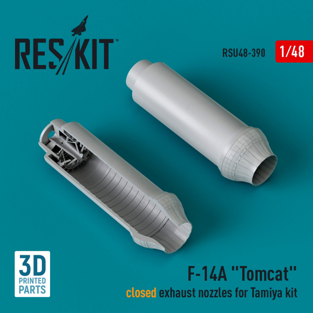RESKIT RSU48-0390 F-14A "Tomcat" closed exhaust nozzles for Tamiya kit (3D Printed) 1/48