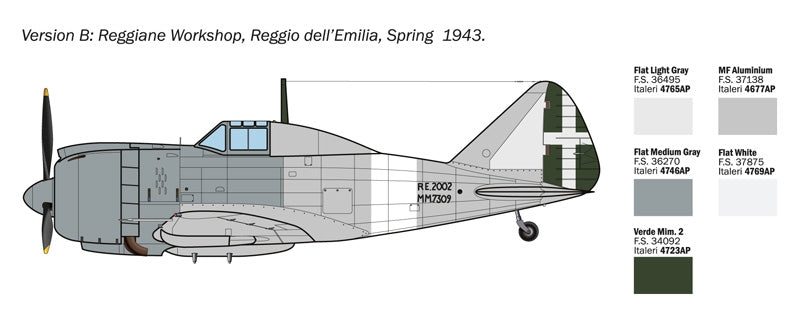 Italeri 1472 Reggiane Re.2002 Ariete 1/72 – imagen 5
