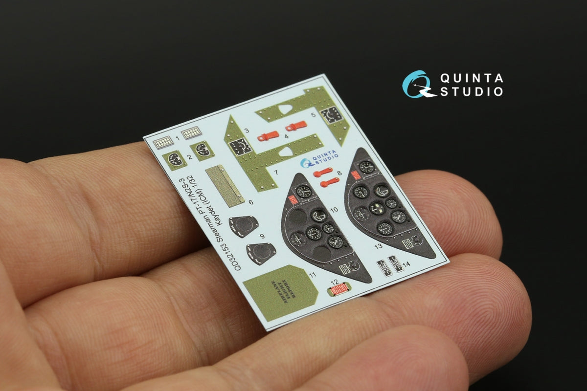Quinta Studio QD32153 Pt-17/N2S-3 Kaydet 3D-Printed coloured Interior on decal paper (ICM) 1/32 – zdjęcie 3