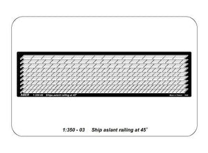 Aber 350-03 Ships aslant railing at 45 degree 1/350 – imagen 5