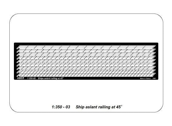 Aber 350-03 Ships aslant railing at 45 degree 1/350 – imagen 5