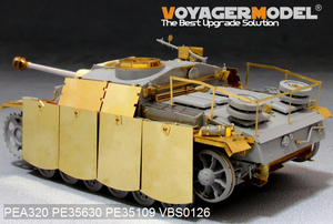 Maquette Voyager PEA320 StuG.III Ausf.G allemand de la Seconde Guerre mondiale, version finale, jupes de blindage latérales pivotantes (pour DRAGON), échelle 1/35 – image 11