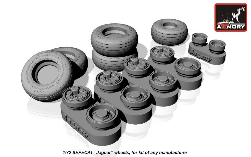 Armory Models AW48502 SEPECAT Jaguar wheels 1/48 – imagen 2