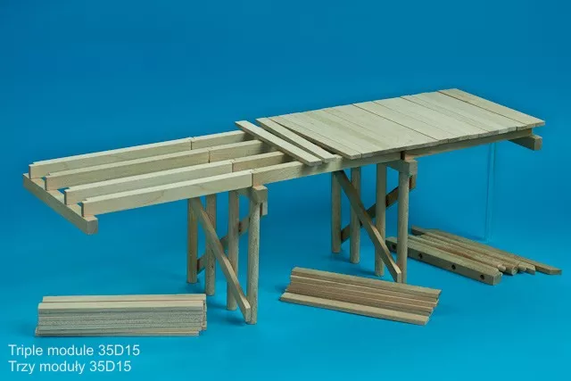 RB Model 35D15 WW II Wooden bridge Price for single module 1/35 – immagine 4