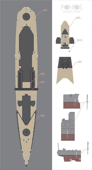 Pontos 35021WD1 HMS Repulse Wooden Deck set 1/350 – immagine 3