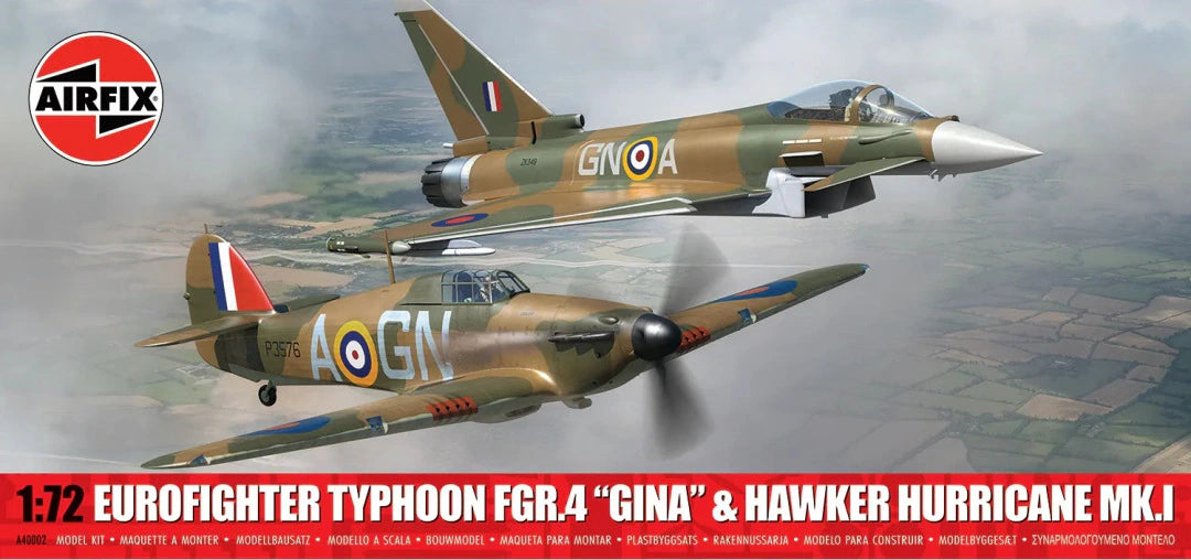 Airfix 40002 Eurofighter Typhoon FGR.4 &amp;quot;Gina&amp;quot; &amp;amp; Hawker Hurricane Mk.I - Twin Pack 1/72