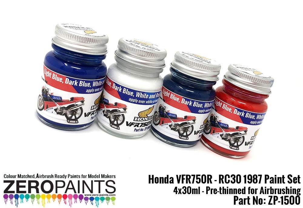 Zero Paints ZP-1500 Honda VFR750R - RC30 1987 Paint Set 4x30ml – Bild 3