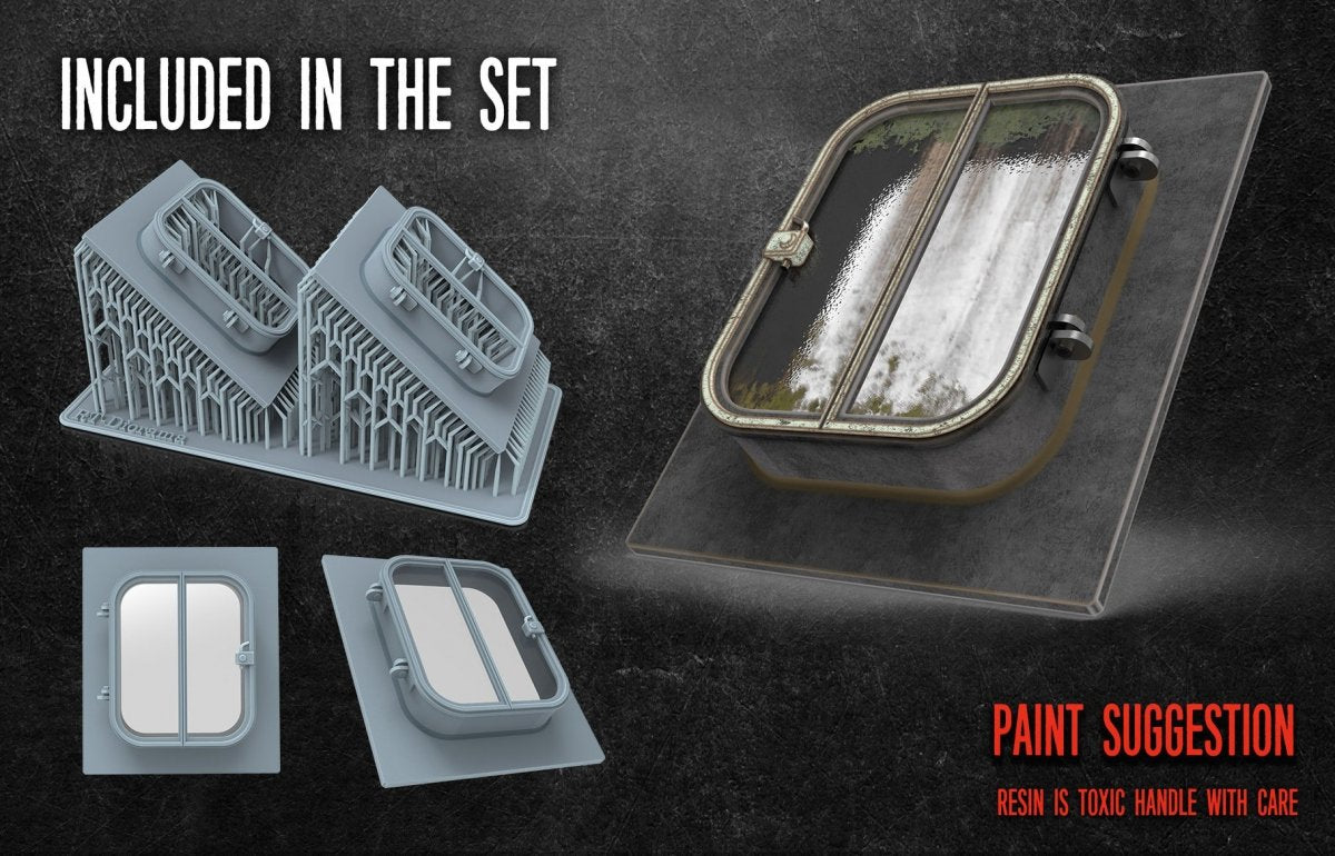 RT-Diorama 35683 Rooftop Window Hatch Set 1/35 – immagine 2