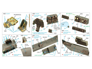 Quinta Studio QD48386 BF 110G 3D-Printed &amp;amp; coloured Interior on decal paper (Eduard) 1/48 – imagen 2