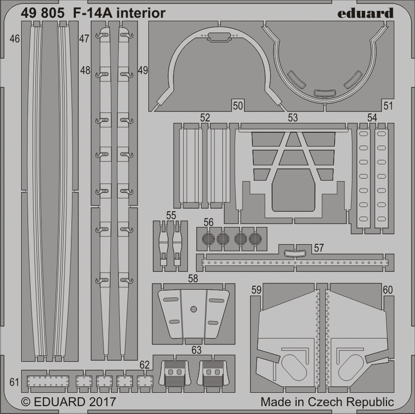 Eduard 49805 F-14A interior TAMIYA 1/48 – immagine 2