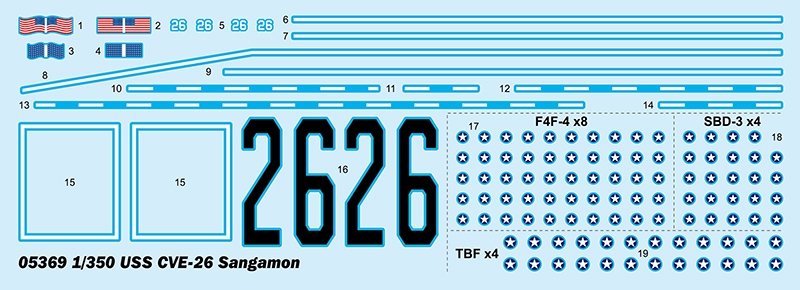 Trumpeter 05369 USS CVE-26 Sangamon 1/350 – immagine 3