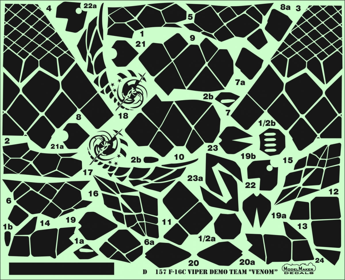 ModelMaker Decals D48157 F-16C Viper Demo Team &amp;quot;Venom” 1/48 – imagen 4