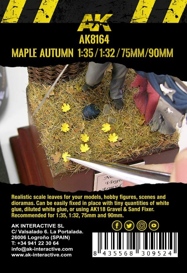 AK Interactive AK8164 MAPLE AUTUMN LEAVES 75MM / 90MM 1/32 1/35 – image 3