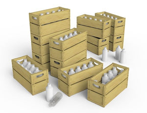 Miniart 35573 MILK BOTTLES &amp;amp; WOODEN CRATES 1/35 – imagen 2