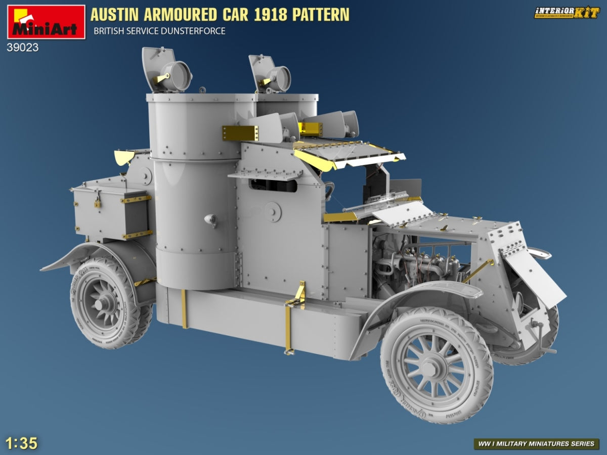 Miniart 39023 AUSTIN ARMOURED CAR 1918 PATTERN. BRITISH SERVICE DUNSTERFORCE. INTERIOR KIT 1/35 – Bild 4