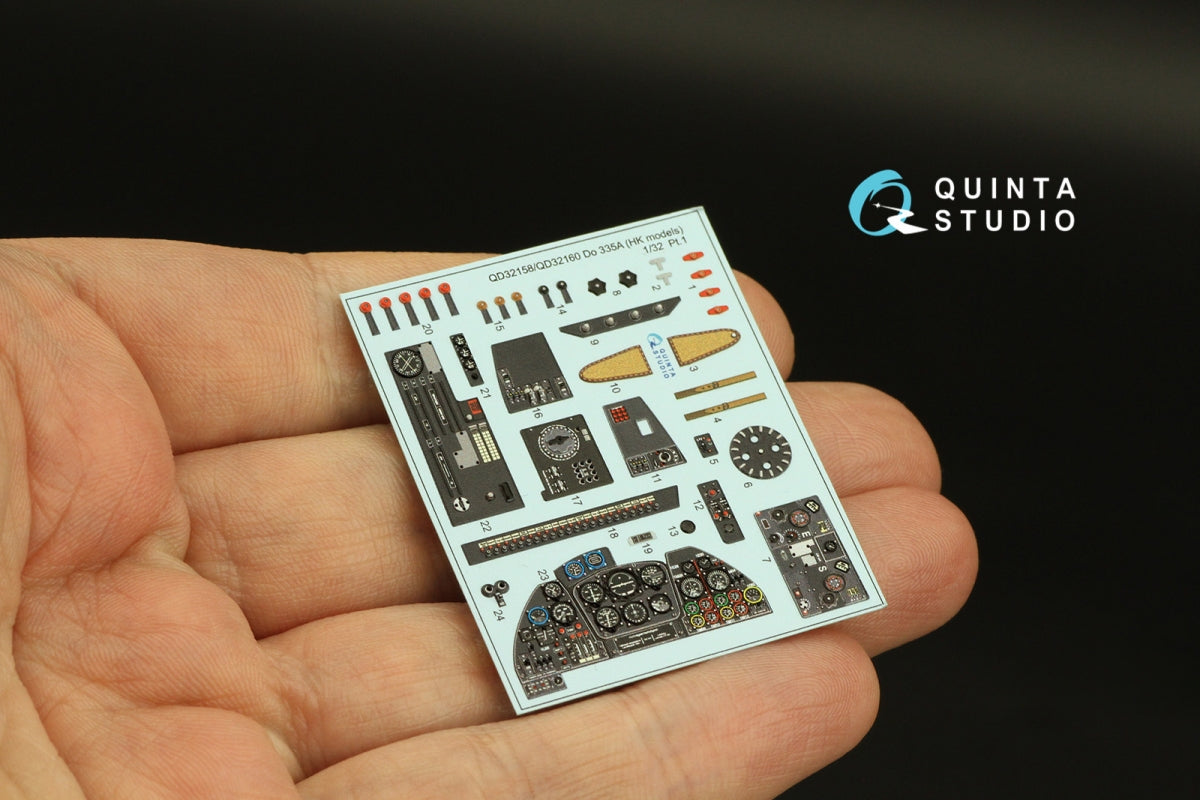Quinta Studio QD32160 Do 335A-10 3D-Printed &amp;amp; coloured Interior on decal paper (HK models) 1/32 – imagen 5
