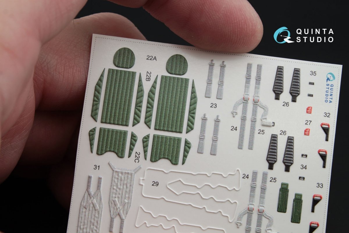 Quinta Studio QD48007 Yak-130 3D-Printed &amp;amp; coloured Interior on decal paper (for Zvezda kits) 1/48 – imagen 5