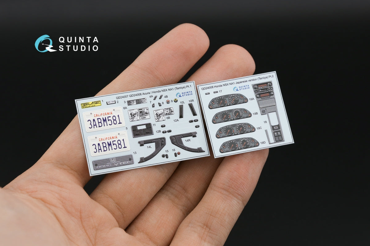 Quinta Studio QD24008 Honda NSX NA1 Japanese version 3D-Printed &amp;amp; coloured Interior on decal paper (Tamiya) 1/24 – imagen 3