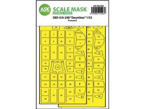 Art Scale Kit M32090 SBD-5/A-24B Dauntless Double-Sided Express Fit Mask for Trumpeter 1/32