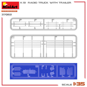 Miniart 37062 K-51 RADIO TRUCK WITH TRAILER 1/35 – imagen 13