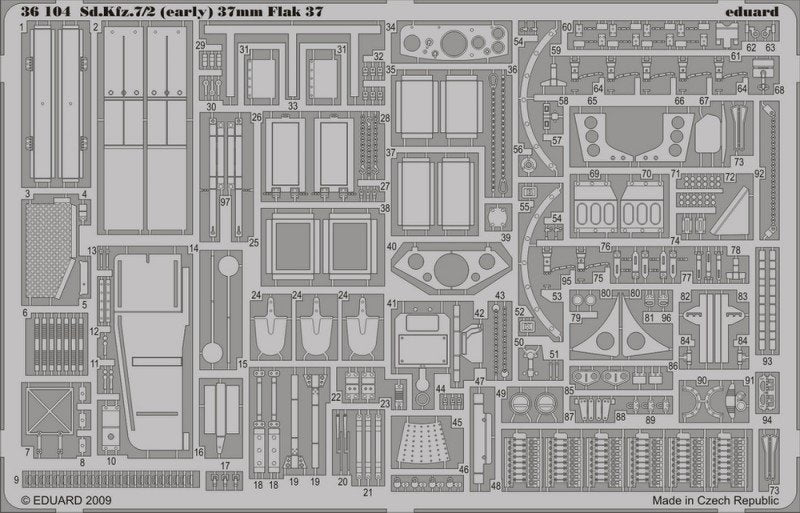 Eduard 36104 Sd. Kfz.7/2 (early) Flak 37 37mm 1/35 Trumpeter – imagen 2