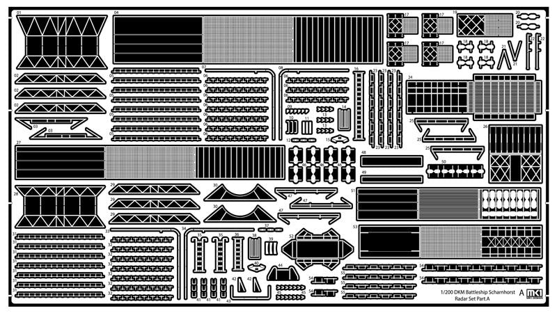 MK1 Design MD-20024 DKM Battleship SCHARNHORST DX PACK for Trumpeter 1/200 – immagine 65