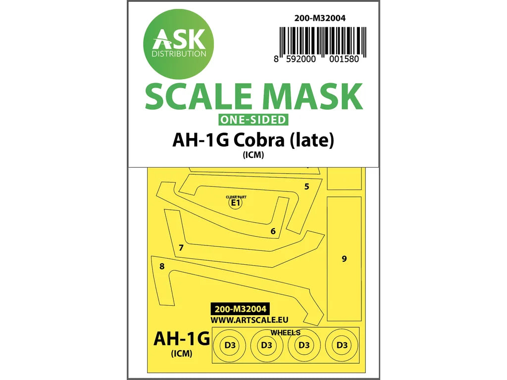 Art Scale Kit M32004 AH-1 G Cobra (Late) One-Sided for ICM/Special Hobby 1/32
