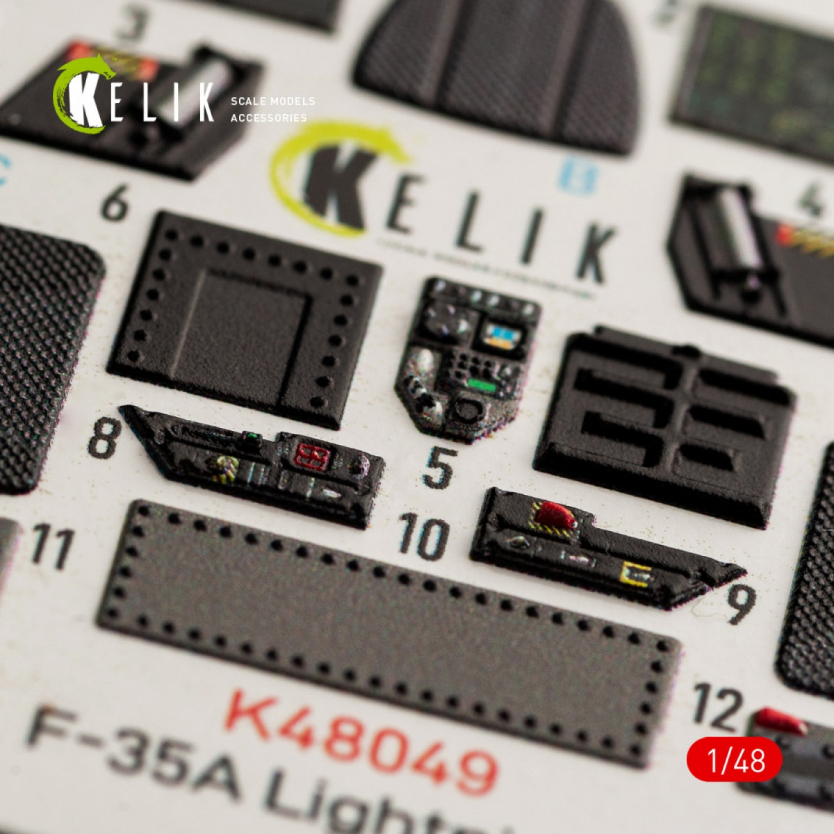 KELIK K48049 F-35A LIGHTNING II INTERIOR 3D DECALS FOR MENG KIT 1/48 – imagen 4