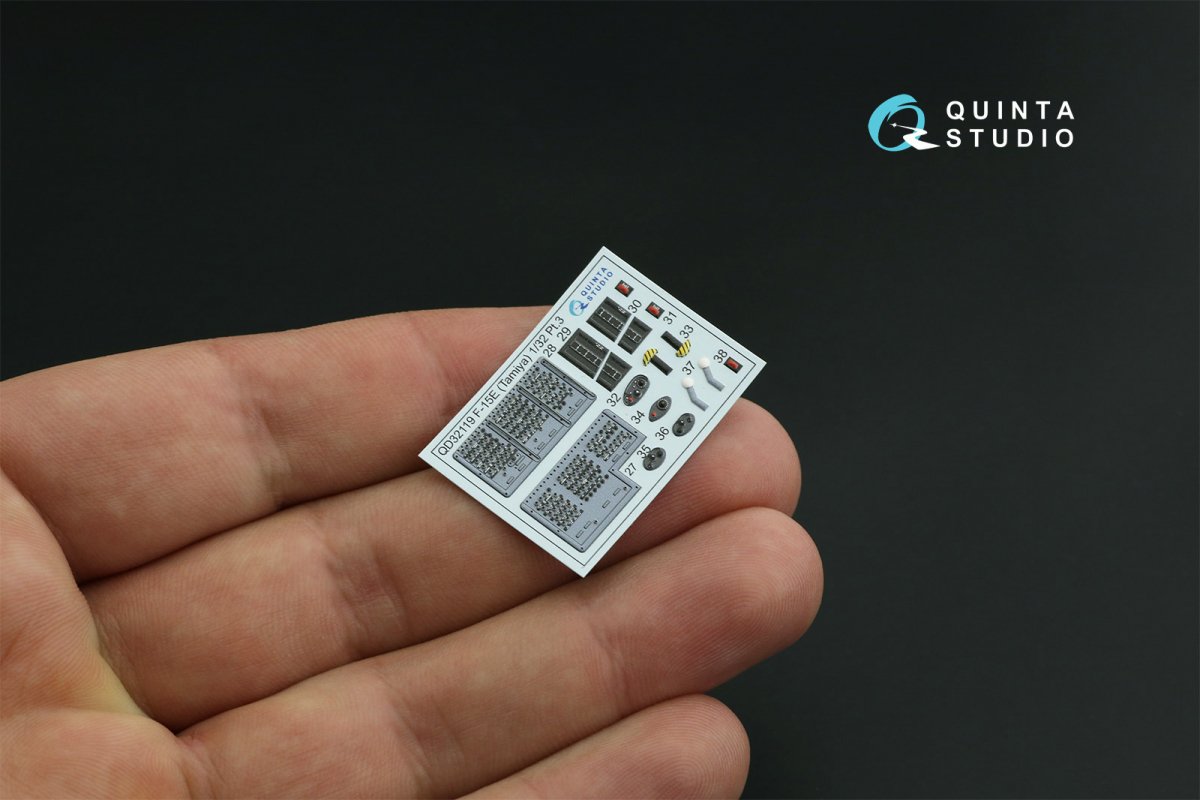 Quinta Studio QD32119 F-15E 3D-Printed &amp;amp; coloured Interior on decal paper ( Tamiya ) 1/32 – imagen 11