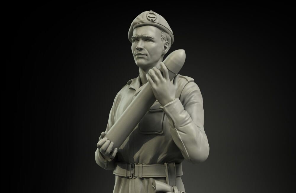 Panzer Art FI35-051 British RAC North Africa loading 75mm ammo soldier No.1 1/35 – immagine 2