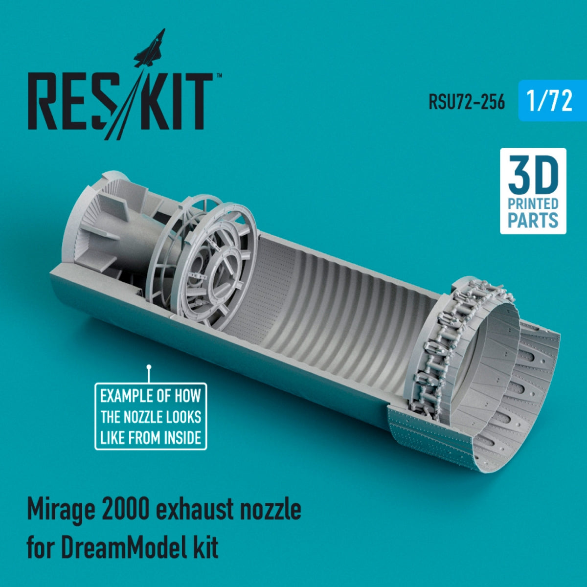 RESKIT RSU72-0256 MIRAGE 2000 EXHAUST NOZZLE FOR DREAMMODEL KIT (3D PRINTED) 1/72 – imagen 2