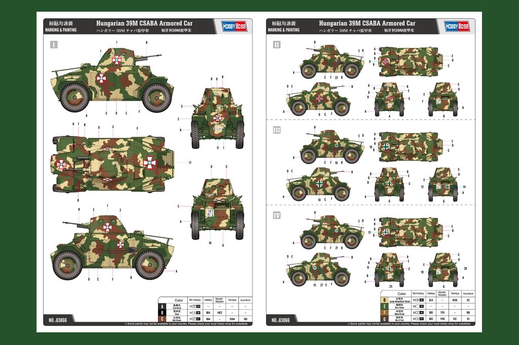 Hobby Boss 83866 Hungarian 39M CSABA Armored Car 1/35 – imagen 4