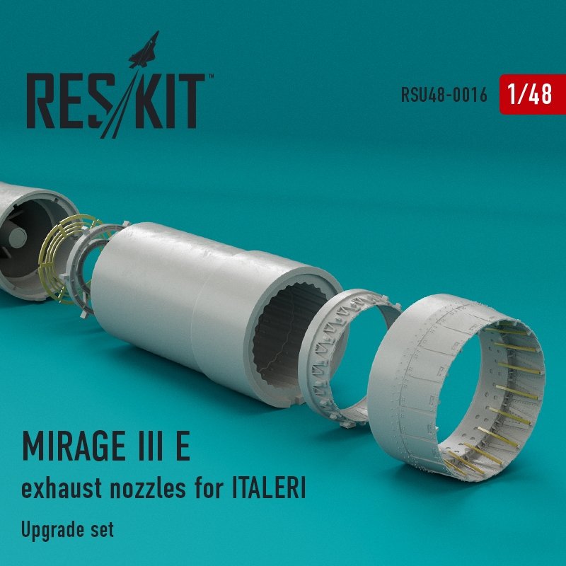 RESKIT RSU48-0016 Buses d'échappement Mirage III E Italeri 1/48