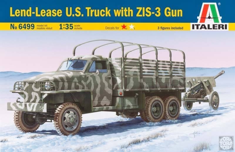 Italeri 6499 2 1/2 tons 6x6 Lend Lease Truck w/ ZIS-3 (1/35)