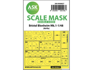 Art Scale Kit M48027 Bristol Blenheim Mk.I Double-Sided Painting Mask for Airfix 1/48